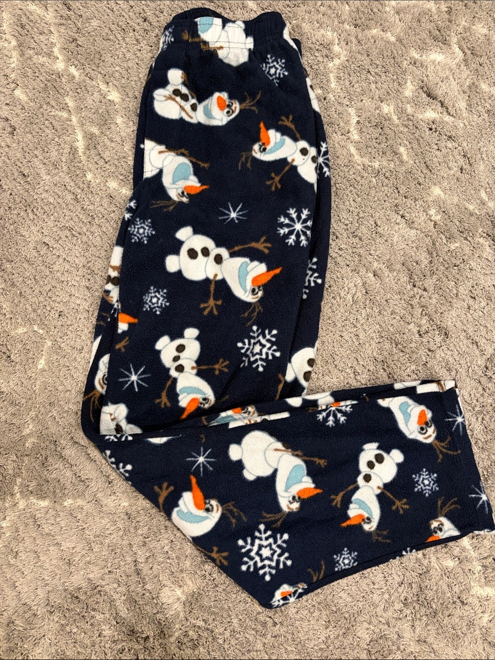 Disney Olaf Navy Blue Fleece Pajama Pants